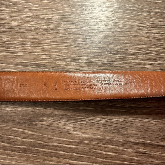 SOLD Vintage COACH Black Leather Belt with Solid Brass Buckle, Size Small - Picture 3 of 7